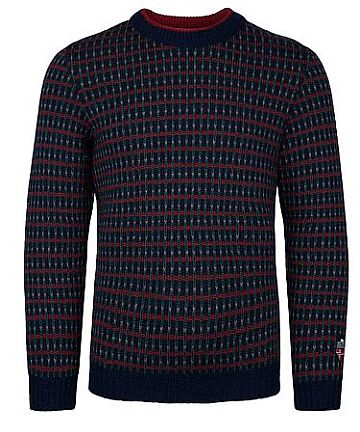 Norlender Hammerfest Fishermans Jumper - Navy/Red