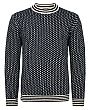 Norlender Island Sweater - Navy with White Fleck