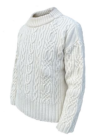 Norlender Torrunn Womens Aran Sweater - White